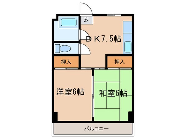 向陽ビルの物件間取画像